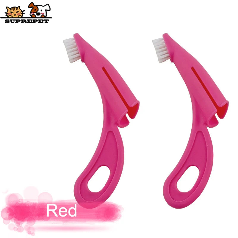 SUPREPET Pet Toothbrush Soft Teeth Brush for Dog Pet Grooming Dental Care Dog Finger Brush Plastic Dog Toothbrush Pet Products